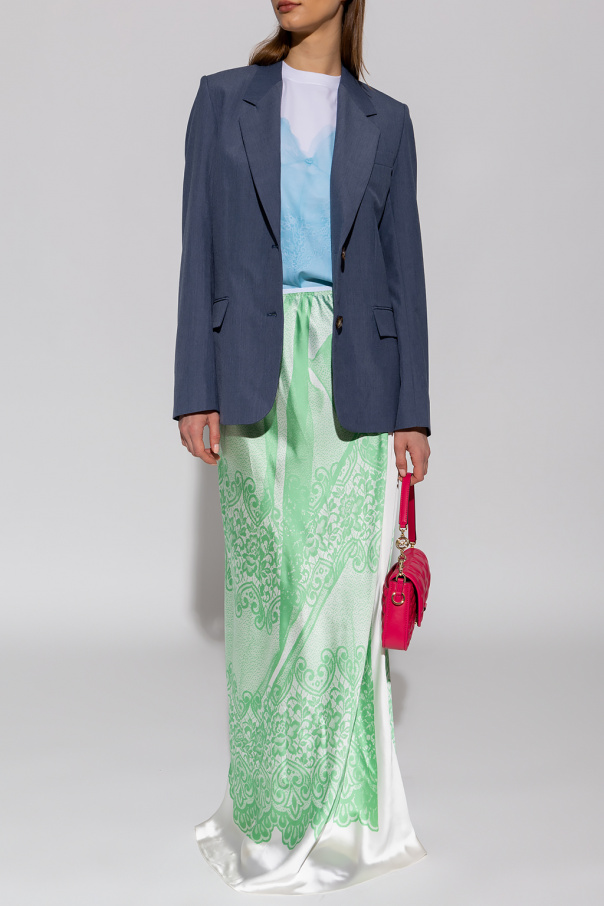 Green Patterned skirt Victoria Beckham